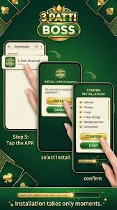3 Patti Boss mobile APK install screens
